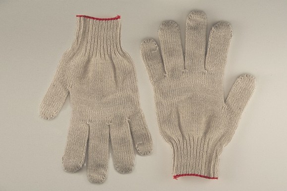 Перчатки х/б без ПВХ, 7,5 класс, белые от Фабрики перчаток.